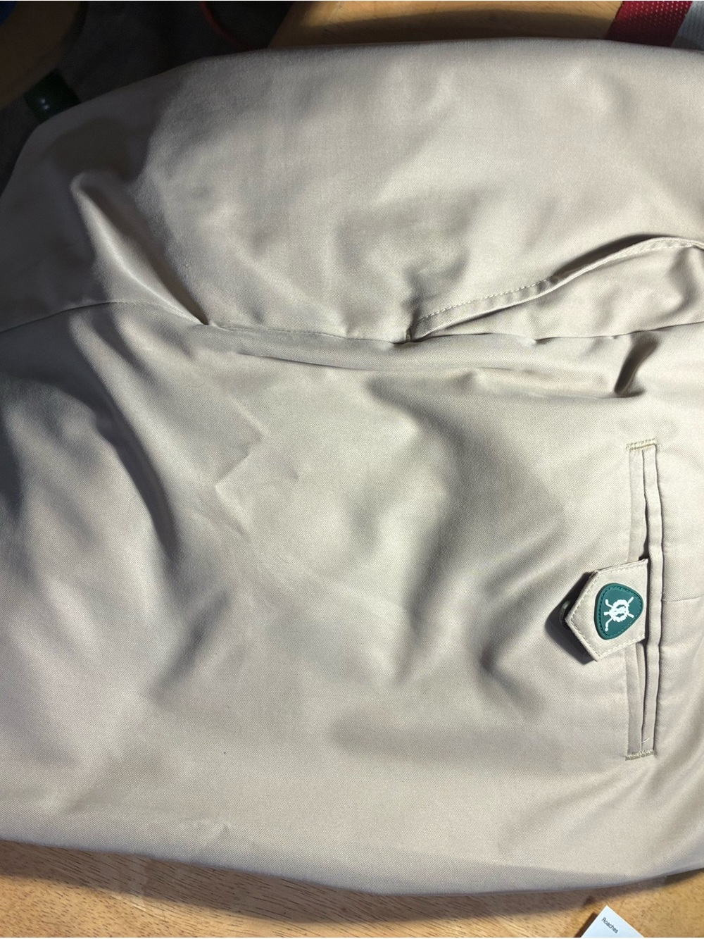 Brooks Brothers Light Khaki Chinos with Logo Patch